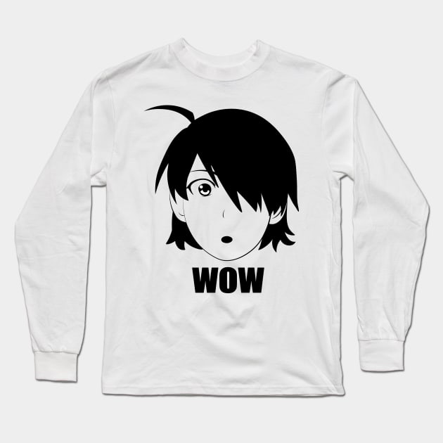 Bakemonogatari Araragi Koyomi Long Sleeve T-Shirt by Bukeater